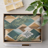 Boho Bladeren en Geometrische Vormen Tissuepapier (Geschenk)