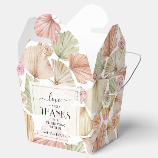 Boho Bladeren en Rozen Bedankdoosjes (Geopend)