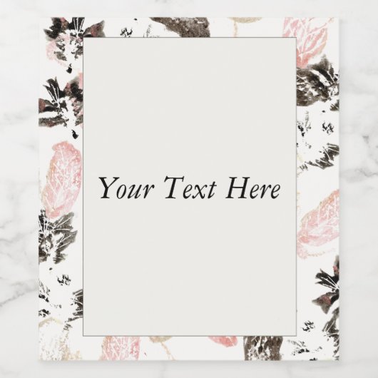 Boho Bladeren en Veren Fleslabels Wijn Etiket (Enkel label)