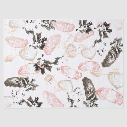 Boho bladeren en veren weefsel papier (Voorkant)