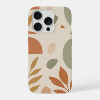 Boho Bladeren Hoesje | Moderne Botanische iPhone 15 Pro Case