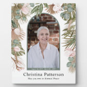 Boho-bladeren in gedenkfoto-herdenking  fotoplaat (Voorkant)