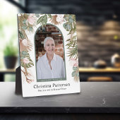 Boho-bladeren In Loving Memory-fotomemoriaal  Fotoplaat