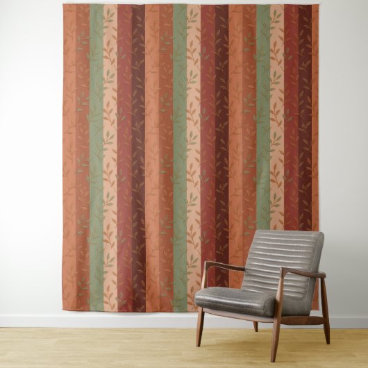 Boho bladpatroon rustiek  wandkleed (In situ)