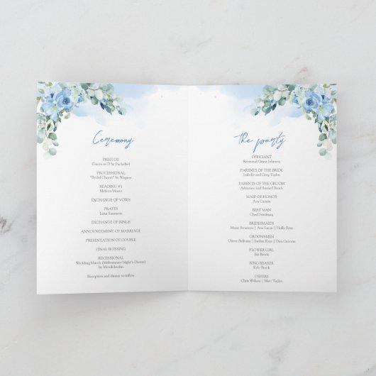 Boho blauw bloemeneucalyptus zilver glitter progra programma (Binnen)