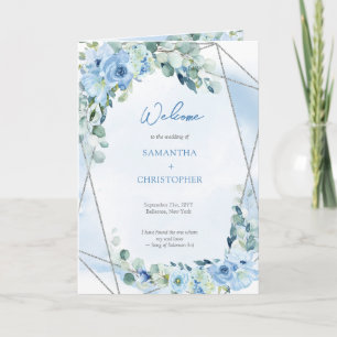 Boho blauw bloemeneucalyptus zilver glitter progra programma