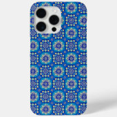  Boho Blauw Bloempatroon Case-Mate iPhone Case (Achterkant)