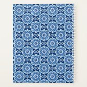 Boho Blauw Bloempatroon Planner (Achterkant)