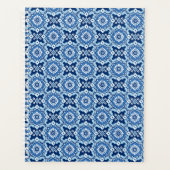  Boho Blauw Bloempatroon Planner (Voorkant)