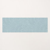 Boho Blauw Botanisch Patroon Yogamat (Achterkant (horizontaal))