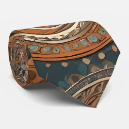 Boho Blauw Bruin Combo Eclectische Stijl Stropdas