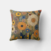 Boho Blauw Gouden Huwelijk Namen Bruidspaar Kussen (Achterkant)