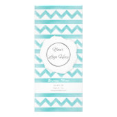 Boho blauw patroon uw logo kust prijslijst reclamekaart (Voorkant)