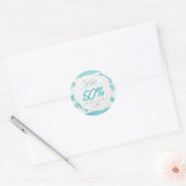 Boho blauw patroonwinkel promotie verkoop sticker (Envelop)