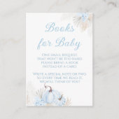 Boho Blauw Pompoen Herfst Baby shower Boek Informatiekaartje (Voorkant)