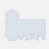 Boho  Blauw Rocking Horse Cowboy Baby shower Bedankdoosjes (Uitgevouwen)