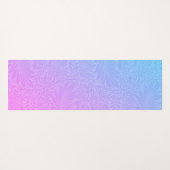 Boho Blauw Roze Botanisch Yogamat (Achterkant (horizontaal))