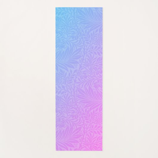 Boho Blauw Roze Botanisch Yogamat (Voorkant)