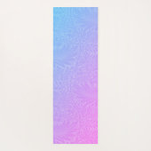 Boho Blauw Roze Botanisch Yogamat (Achterkant)