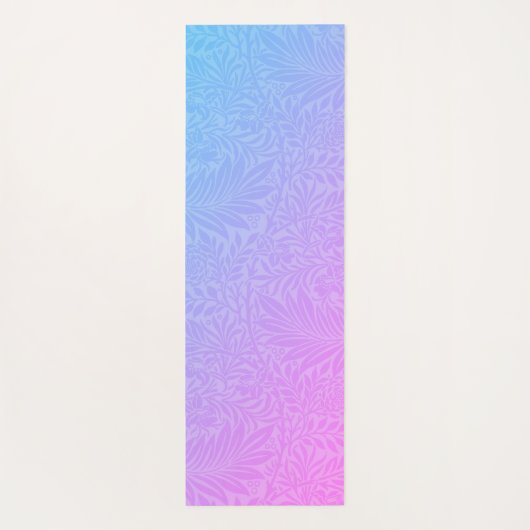 Boho Blauw Roze Botanisch Yogamat (Achterkant)