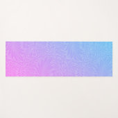 Boho Blauw Roze Botanisch Yogamat (Voorkant (horizontaal))