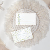 Boho blauwe bloem rustieke bruiloft Flat Place Car Plaatskaartje