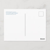 Boho Blauwe Bloemen Het is een Jongen Baby Borrel  Briefkaart (Achterkant)