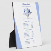 Boho Blauwe Bloemen Naaimachine Naaistress Prijzen Fotoplaat (Zijkant)