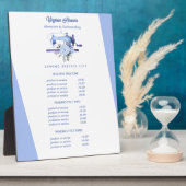 Boho Blauwe Bloemen Naaimachine Naaistress Prijzen Fotoplaat (Zijkant)