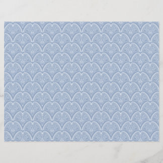 Boho Blauwe Delicate Schelpen Scrapbook Papier