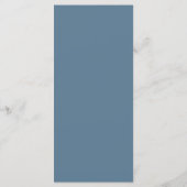 Boho Blauwe en Blush Pioenrozen Trouw Menu Kaart (Achterkant)
