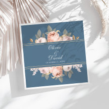 Boho Blauwe en Roze Pioenrozen Bruiloft