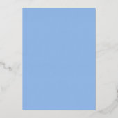 Boho Blauwe en Witte Hortensia's Baby Shower Folie Uitnodiging (Achterkant)