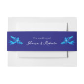 Boho Blauwe Kolibries Mexicaanse Bruiloft Uitnodigingen Wikkel (Voorkant Voorbeeld)