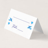 Boho Blauwe Kolibries Mexicaanse Trouwplaats Kaart (Voorkant)