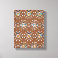 Boho Blauwe Mandala met de Hand Getekende Kunst Br