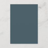 Boho Blauwe Moderne Minimalistische Informatiekaartje (Achterkant)