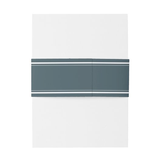 Boho Blauwe Moderne Minimalistische  Uitnodigingen Wikkel (Achterkant Voorbeeld)