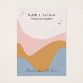 Boho blauwe mosterd sieraden maker Qr logo oorbel Visitekaartje (Voorkant)