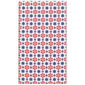 Boho Blauwe Paarse Rode Bloemen Grote Tafelkleed (Voorkant)