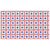 Boho Blauwe Paarse Rode Bloemen Grote Tafelkleed (Voorkant (Horizontaal))