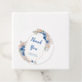 Boho Blauwe Pampasgras Bruiloft Bedankjes Labels (In situ)