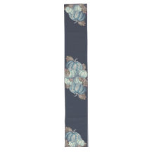 BOHO Blauwe Pompoen Waterverf Herfst Decor Navy