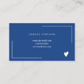 Boho blauwe script bestelling dank u visitekaartje (Achterkant)