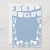 Boho Blauwe Talavera Mexicaanse Baby Shower Kaart (Achterkant)