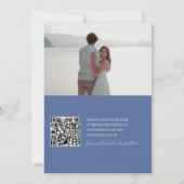 Boho Blauwe, Witte & Gouden Bewaar de Datum Save The Date (Achterkant)