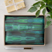 Boho Blauwgroen Abstracte ontkoppeling Tissuepapier (Geschenk)