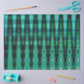 Boho Blauwgroen Abstracte ontkoppeling Tissuepapier (Craft)