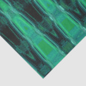 Boho Blauwgroen Abstracte ontkoppeling Tissuepapier (Detail)