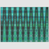 Boho Blauwgroen Abstracte ontkoppeling Tissuepapier (Voorkant)